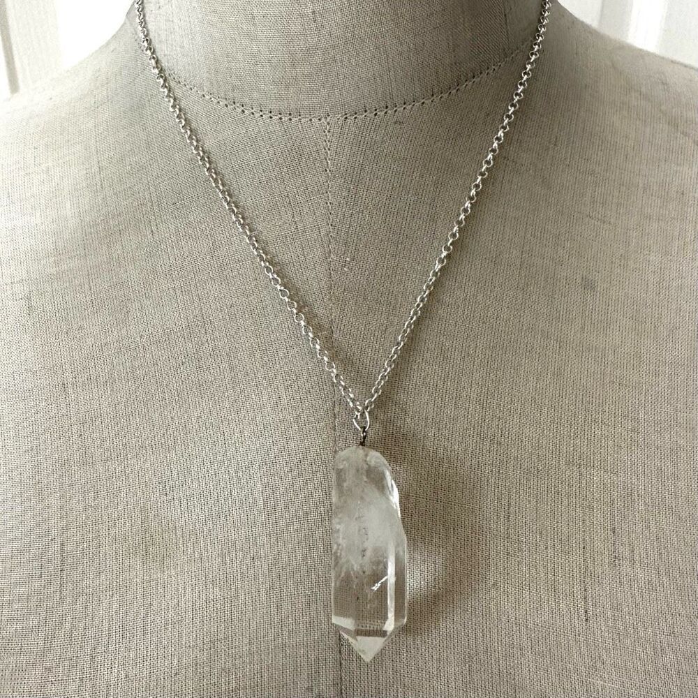 Clear Quartz Point Necklace